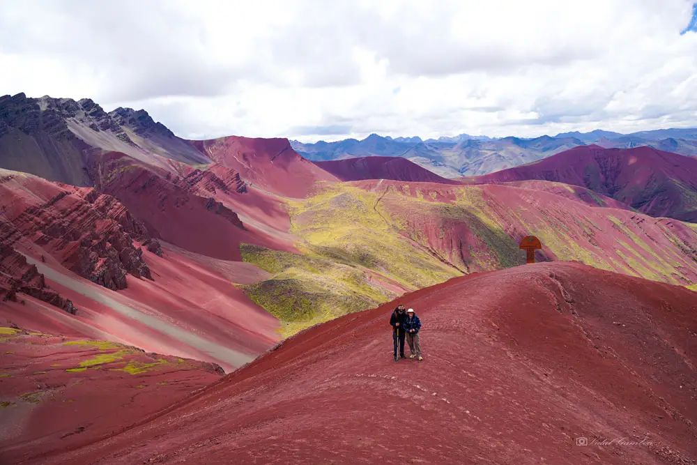 Exploring the Red Valley after the tour of Rainbow Mountain