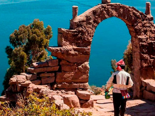 Amantani Island in Titica Lake Puno