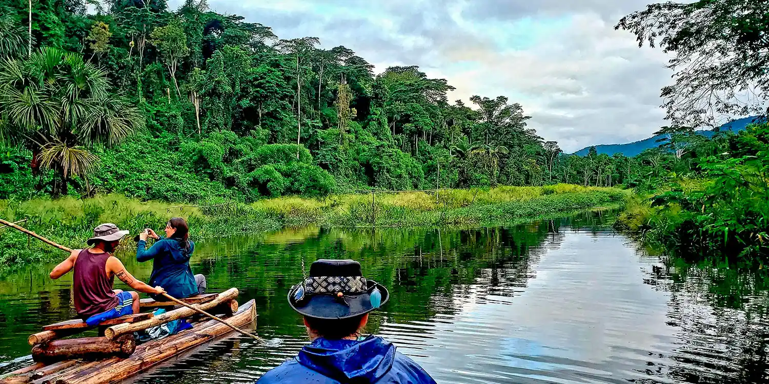 Navigating in the river of Manu National Park