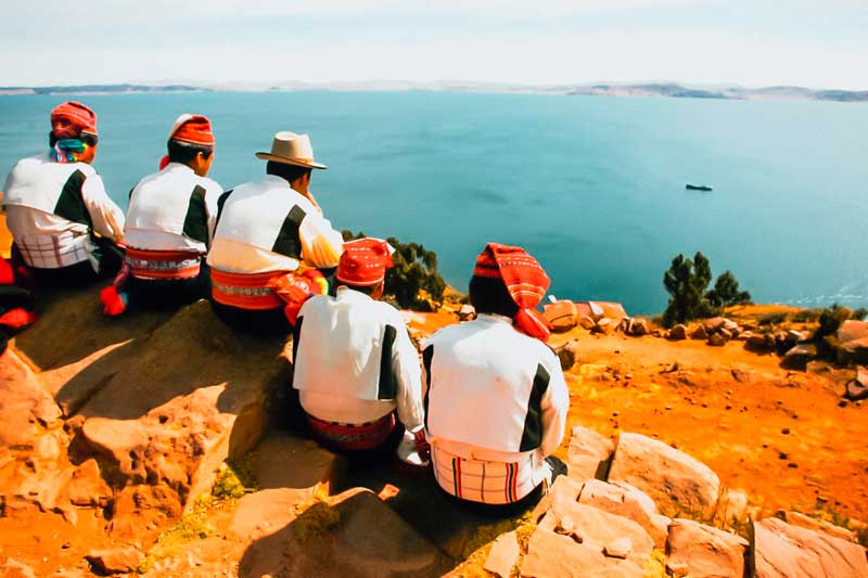 amazing view in Titicaca lake